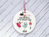 Ceramic Circle Decoration - Nutcracker personalised first xmas in our new home