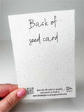 Plantable Seed Card - Thanks for helping me Shine