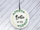 Gift for Bestie - Botanical Ceramic circle