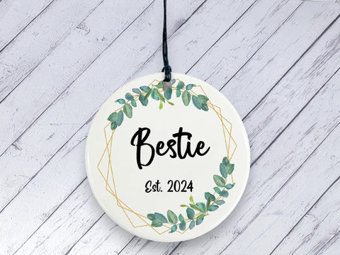 Gift for Bestie - Botanical Ceramic circle