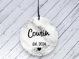 Gift for Cousin - marble Ceramic circle