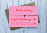 Wish Bracelet -  Happy Galentines day to a gorgeous gorgeous girl