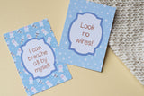 Blue Retro Premature Baby Journey Cards ®