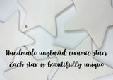 Ceramic Hanging Star Decoration Child's name penguin
