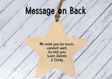 Wooden Star Ornament - Grandads Are Like Stars