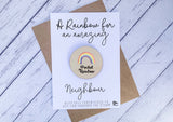 Wooden pocket rainbow for an amazing Neighbour