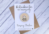 Wooden pocket rainbow for an amazing Nursery Teacher