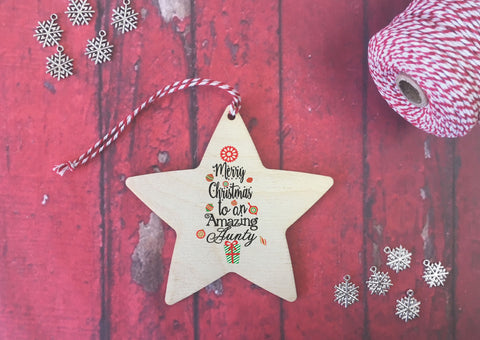Star Ornament - Merry Christmas to an Amazing Aunty