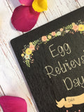 Printed Wooden IVF Journey Cards Chalkboard Floral ®