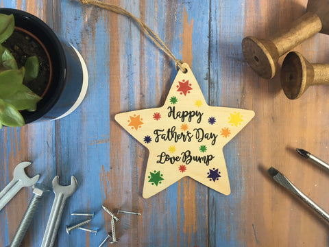 Star Ornament - Happy Fathers Day Love Bump