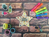 Wooden Star Ornament - Super Teaching Assistant