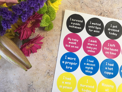 Mummy Journey Stickers - Bright Floral