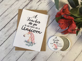 A6 postcard print - A Teacher like you is as rare as a Unicorn