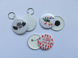 Custom Badges, Magnets, Keyrings, Mirror, Medals & Bottle Opener Keyrings - 58mm