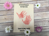 Printed Wooden Plaques  - Printed with Your Own Drawing or Hand & Footprints