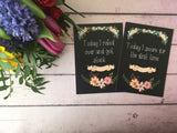 Alternative Baby Journey Cards ® Chalkboard Floral