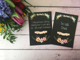 Alternative Baby Journey Cards ® Chalkboard Floral