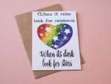 A6 postcard print - Look for Rainbows