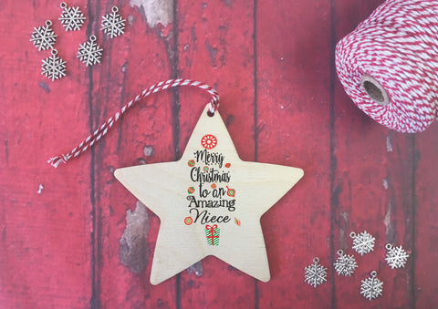 Star Ornament - Merry Christmas to an Amazing Niece