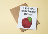 A6 postcard print - Teaching Assistant Apple