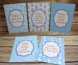 Blue Retro Alternative Baby Journey Cards ®