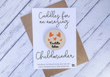 Wooden cuddle Token - Cuddles for an amazing Childminder