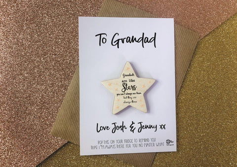 Grandads are like Stars magnet card