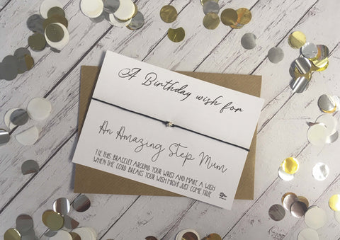 Wish Bracelet - A Birthday Wish Amazing Step Mum