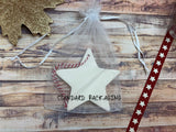 Ceramic Hanging Star Decoration Child's name bear
