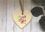 Ceramic Hanging Star or Heart If Teachers were flowers I'd Pick You