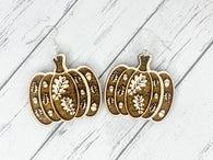 Pumpkin Earrings Leaves Acorn