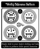 Weekly Journey Stickers - Monochrome