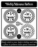 Weekly Journey Stickers - Monochrome