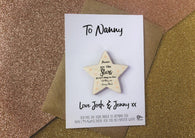 Nannies are like Stars magnet card