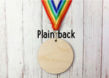 World's Best Mum printed wooden medal