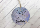 Wooden Circle Decoration - Star sign plaque - Scorpio