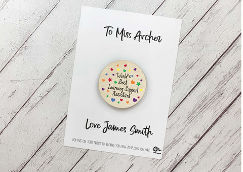 World's best Learning Support Assistant magnet card